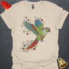 Green Cheek Conure Flying Flower T-Shirt