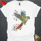 Green Cheek Conure Flying Flower T-Shirt