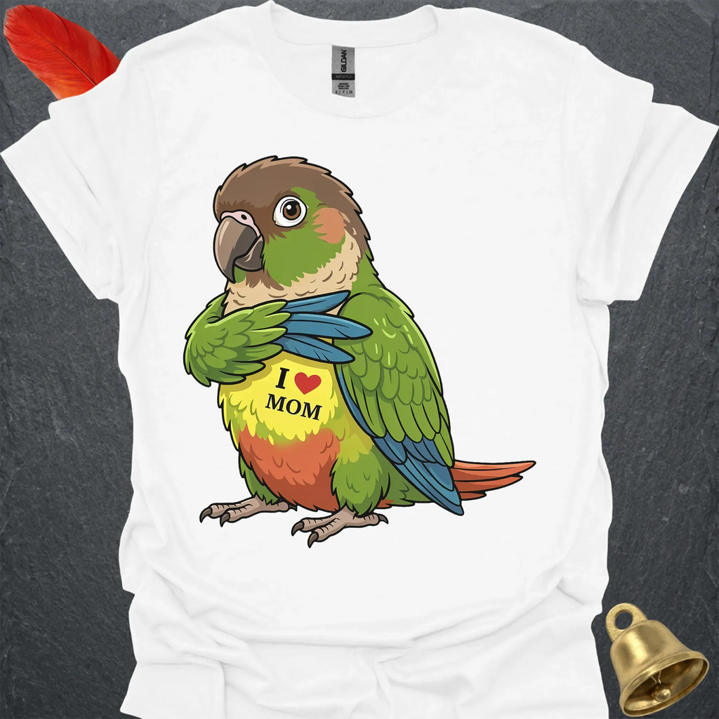 Green Cheek Conure I Love Mom T-Shirt
