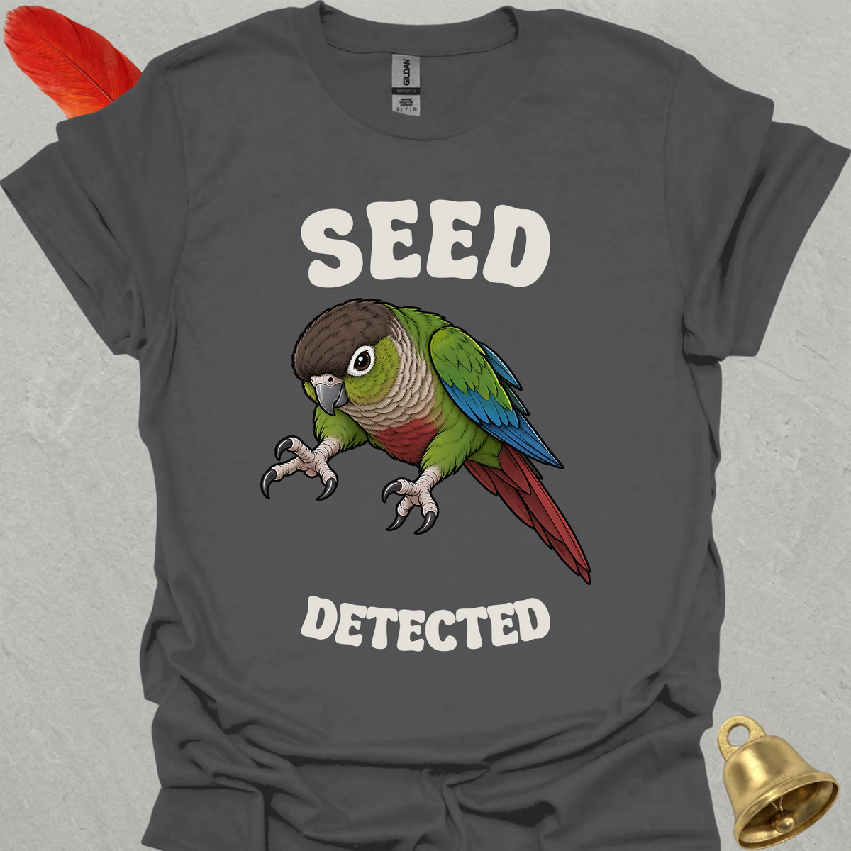 Green Cheek Conure Seed Detected T-Shirt