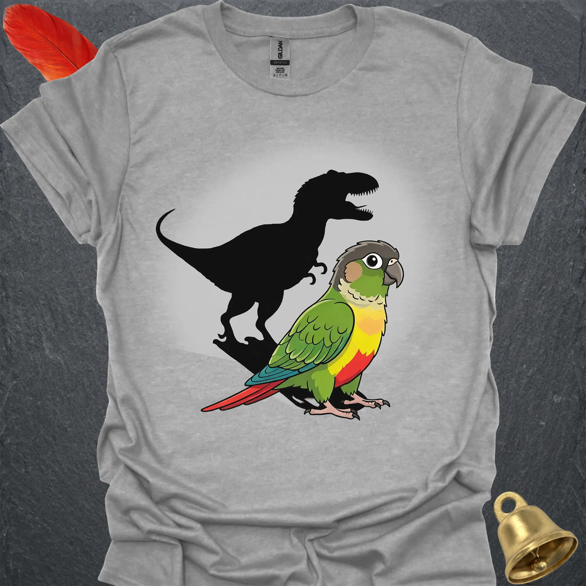 Green Cheek Conure T-Rex T-Shirt