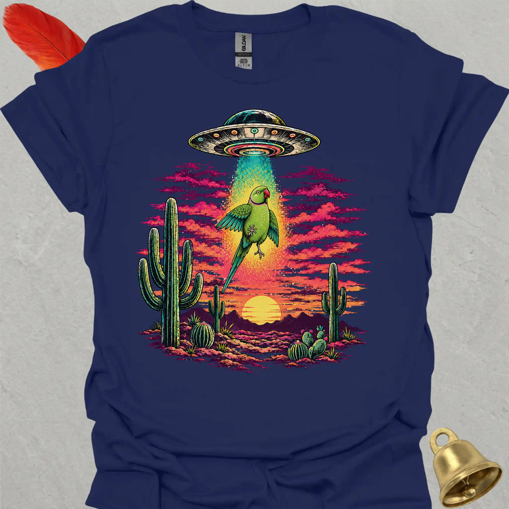 Green Indian Ringneck Abduction T-Shirt