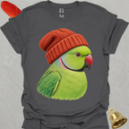 Green Indian Ringneck Beanie T-Shirt