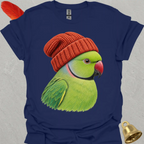 Green Indian Ringneck Beanie T-Shirt