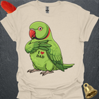 Green Indian Ringneck I Love Dad T-Shirt