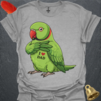 Green Indian Ringneck I Love Dad T-Shirt