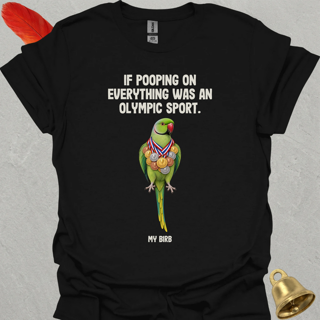 Green Indian Ringneck Olympic Pooper T-Shirt