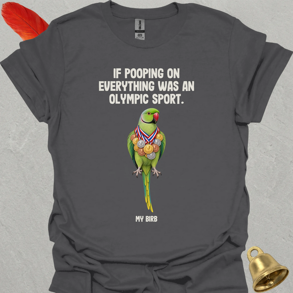 Green Indian Ringneck Olympic Pooper T-Shirt
