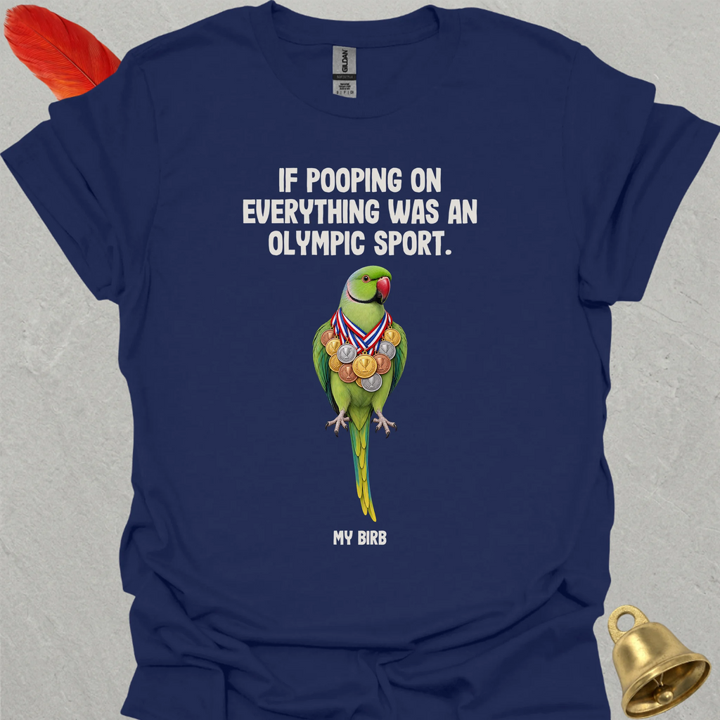 Green Indian Ringneck Olympic Pooper T-Shirt