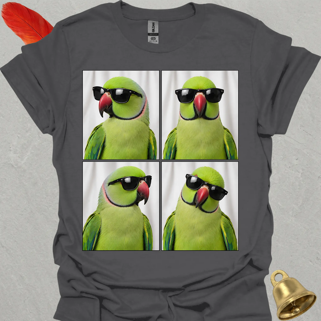 Green Indian Ringneck Photobooth T-Shirt