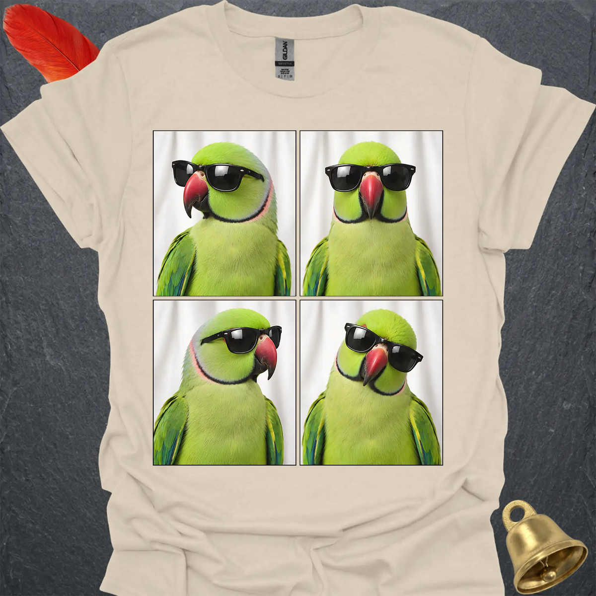 Green Indian Ringneck Photobooth T-Shirt