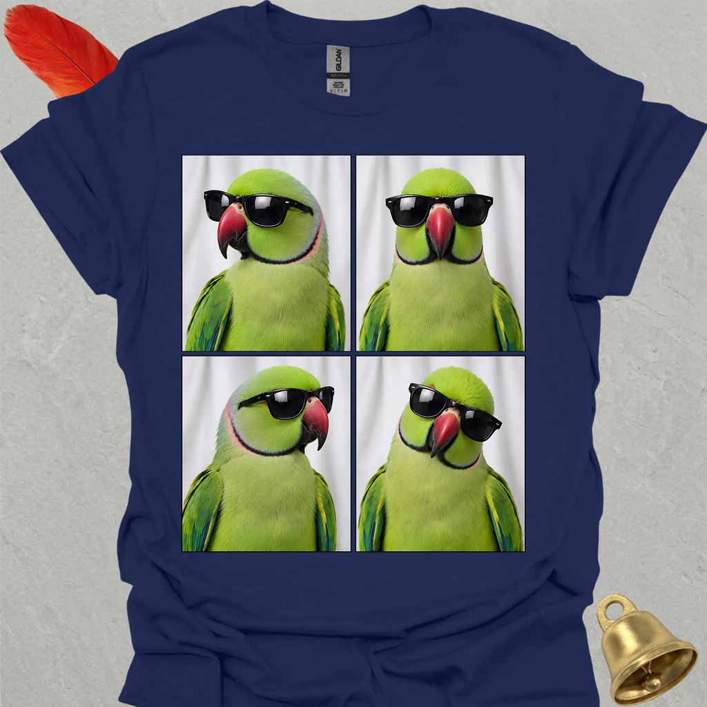 Green Indian Ringneck Photobooth T-Shirt