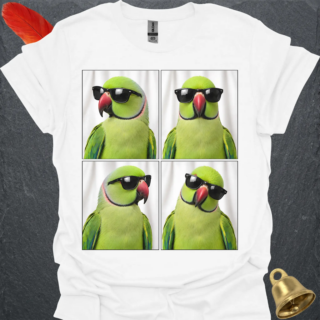 Green Indian Ringneck Photobooth T-Shirt