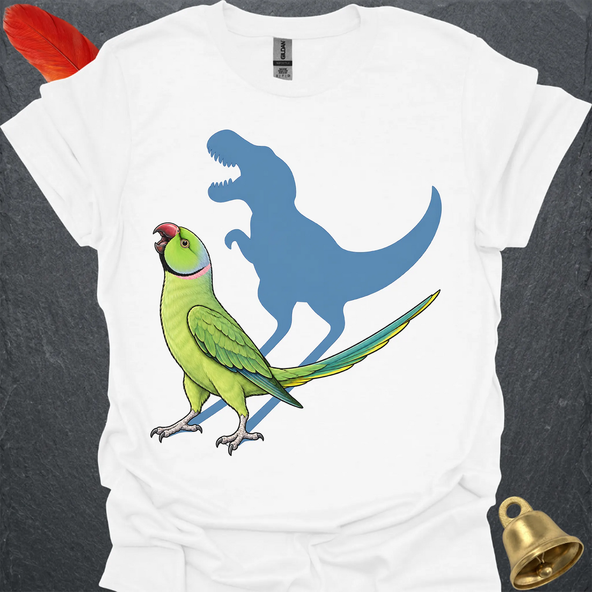 Green Indian Ringneck Roar T-Shirt