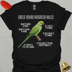 Green Indian Ringneck Rules T-Shirt