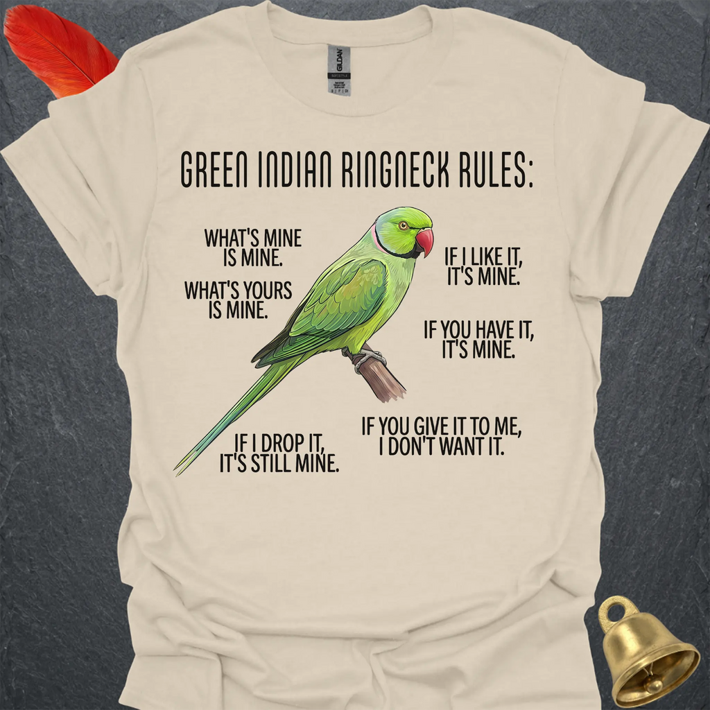 Green Indian Ringneck Rules T-Shirt