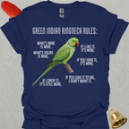 Green Indian Ringneck Rules T-Shirt