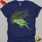 Green Indian Ringneck Scream T-Shirt