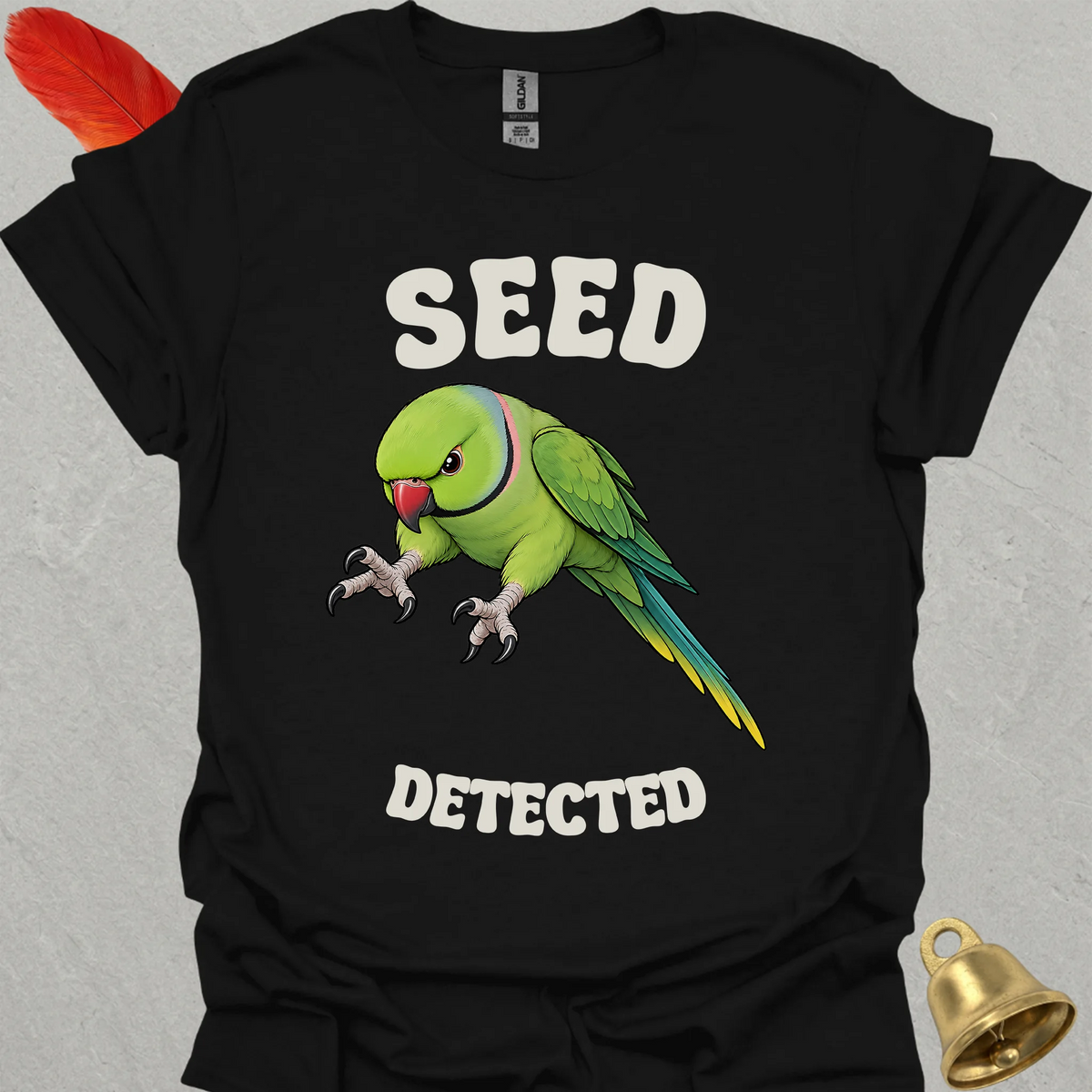 Green Indian Ringneck Seed Detected T-Shirt