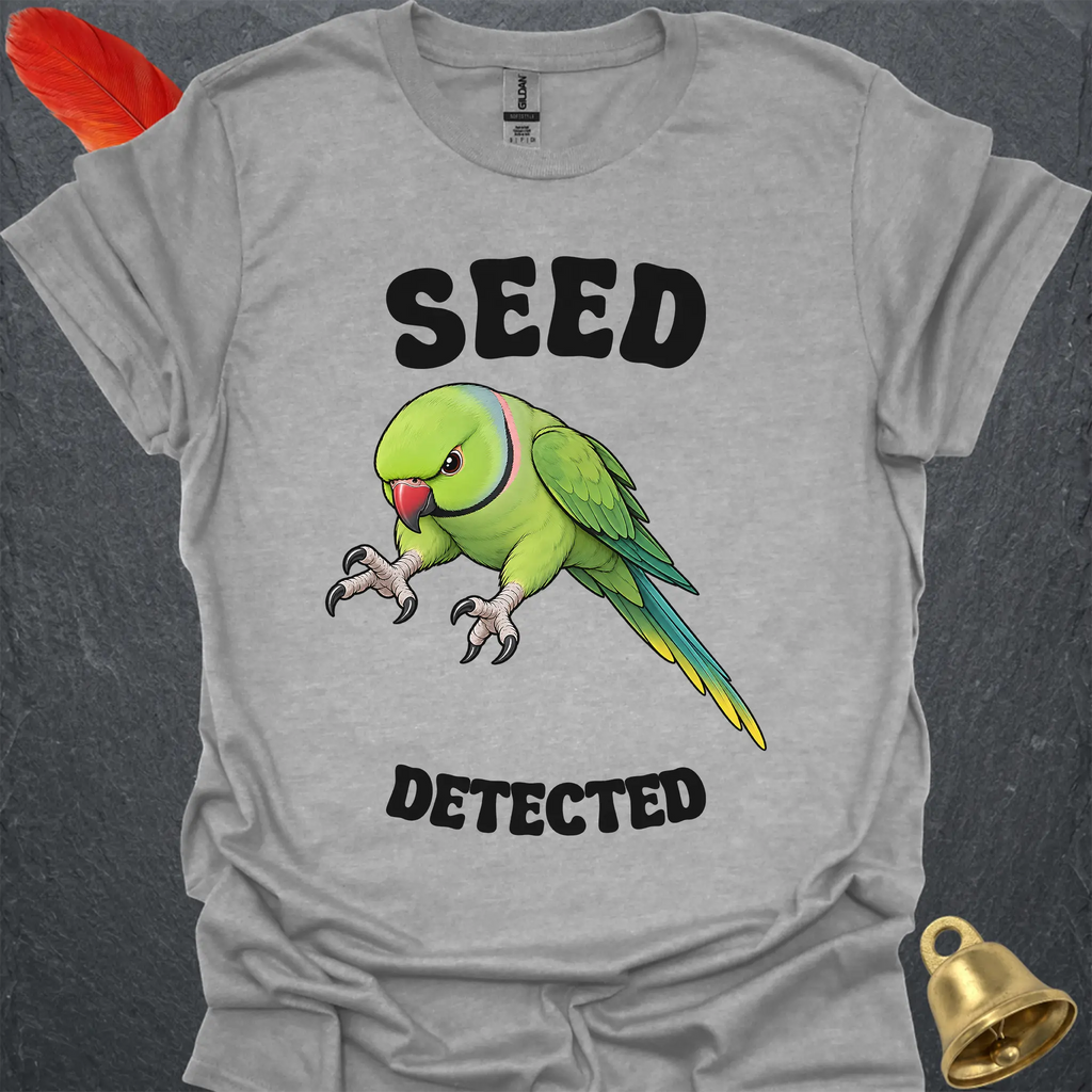 Green Indian Ringneck Seed Detected T-Shirt