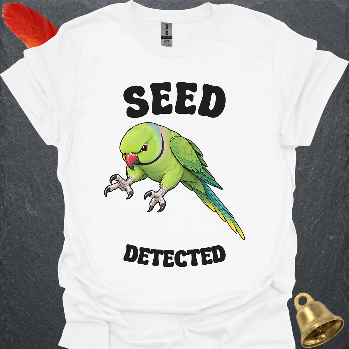 Green Indian Ringneck Seed Detected T-Shirt