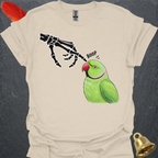 Green Indian Ringneck Skeleton Boop T-Shirt