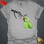 Green Indian Ringneck Skeleton Boop T-Shirt