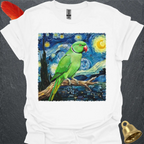 Green Indian Ringneck Starry Night T-Shirt