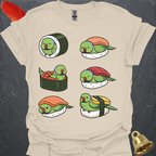 Green Indian Ringneck Sushi T-Shirt