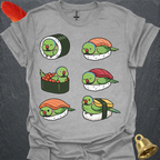 Green Indian Ringneck Sushi T-Shirt