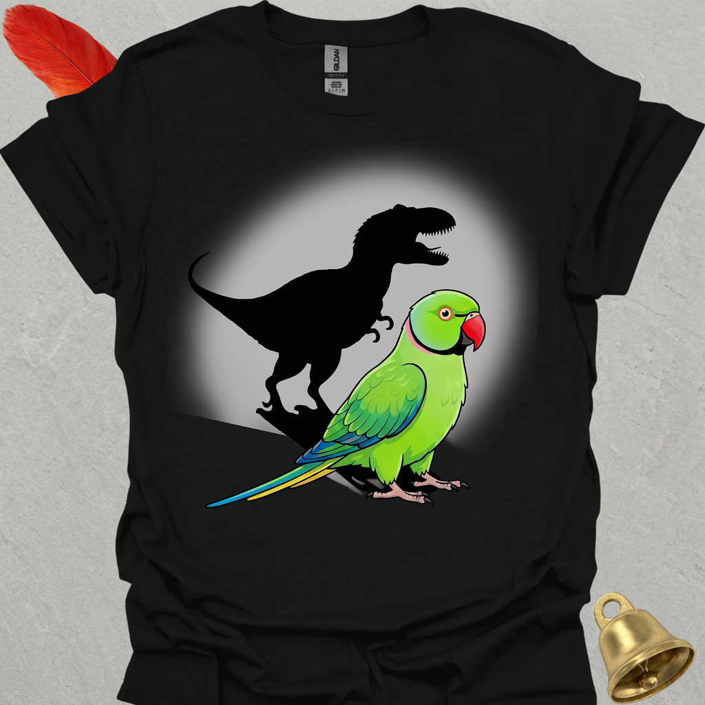 Green Indian Ringneck T-Rex T-Shirt