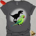 Green Indian Ringneck T-Rex T-Shirt