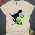 Green Indian Ringneck T-Rex T-Shirt