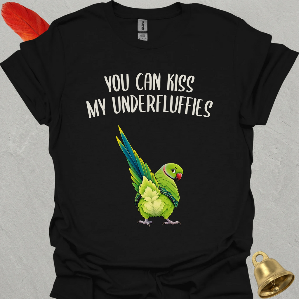 Green Indian Ringneck Underfluffies T-Shirt