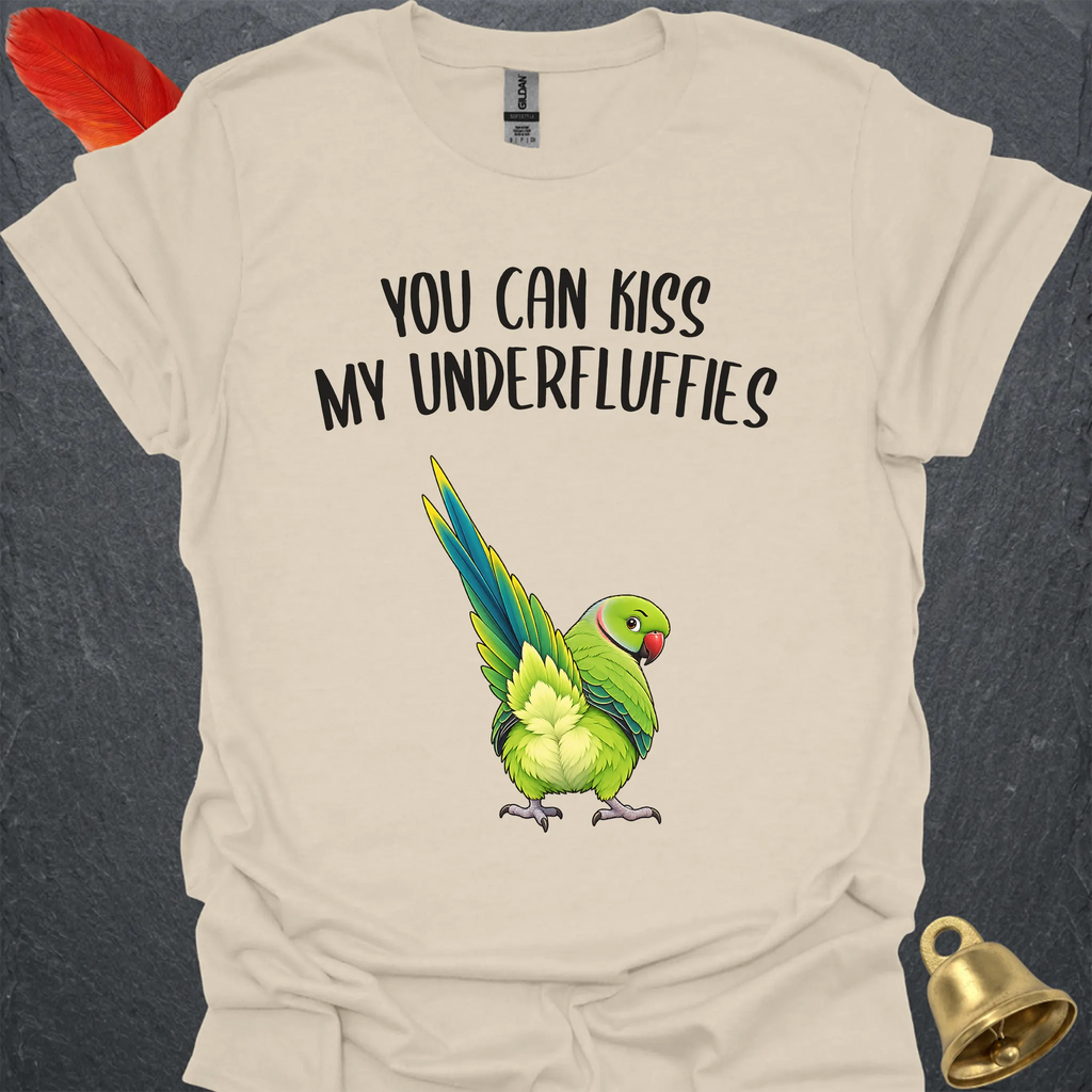Green Indian Ringneck Underfluffies T-Shirt