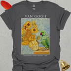 Green Indian Ringneck Van Gogh T-Shirt