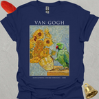 Green Indian Ringneck Van Gogh T-Shirt