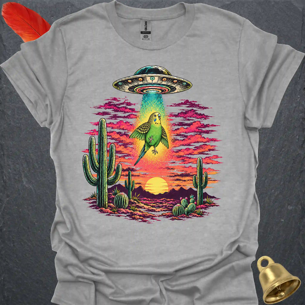 Green Parakeet Abduction T-Shirt