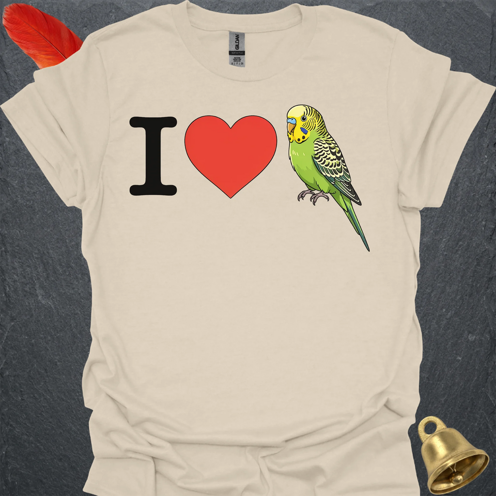 I Love Green Parakeet T-Shirt