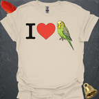 I Love Green Parakeet T-Shirt
