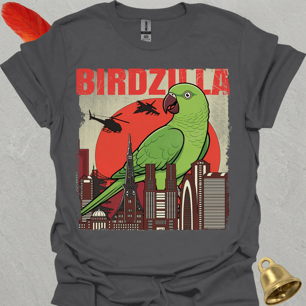 Green Parakeet Birdzilla T-Shirt