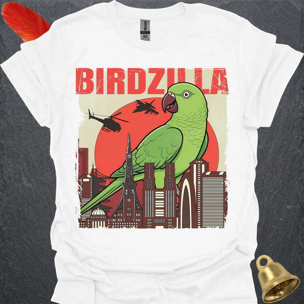 Green Parakeet Birdzilla T-Shirt