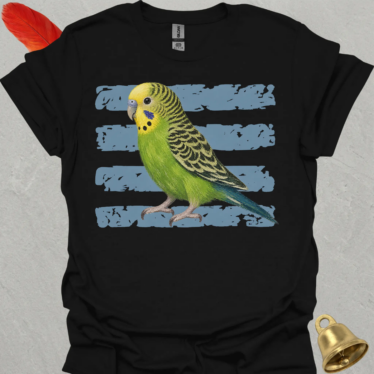 Green Parakeet Brush T-Shirt