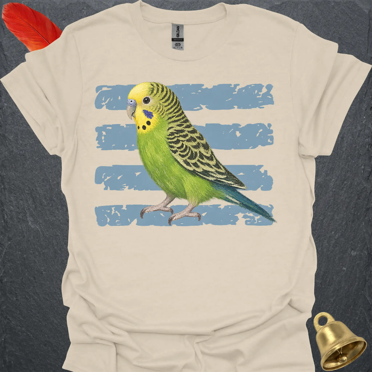 Green Parakeet Brush T-Shirt