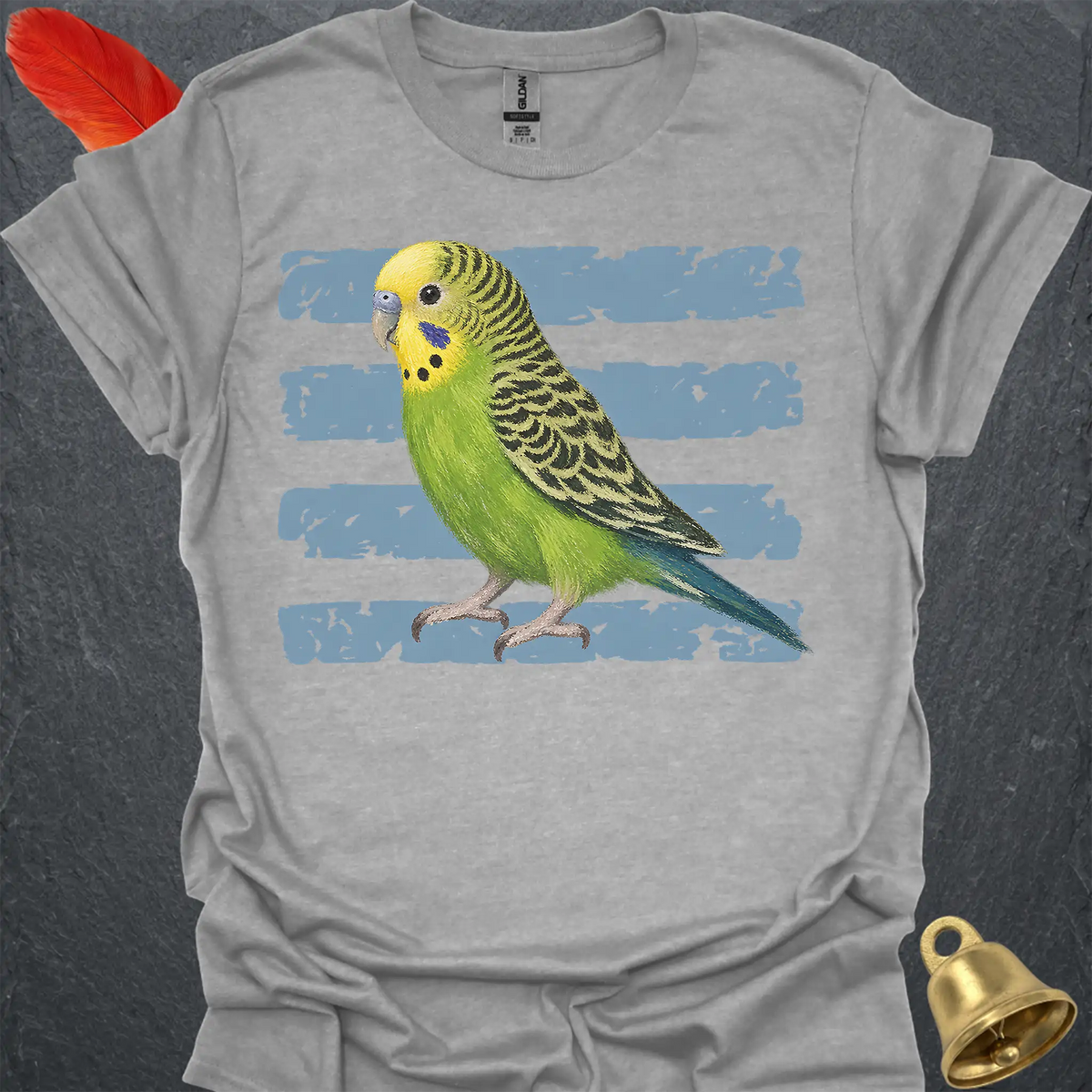 Green Parakeet Brush T-Shirt