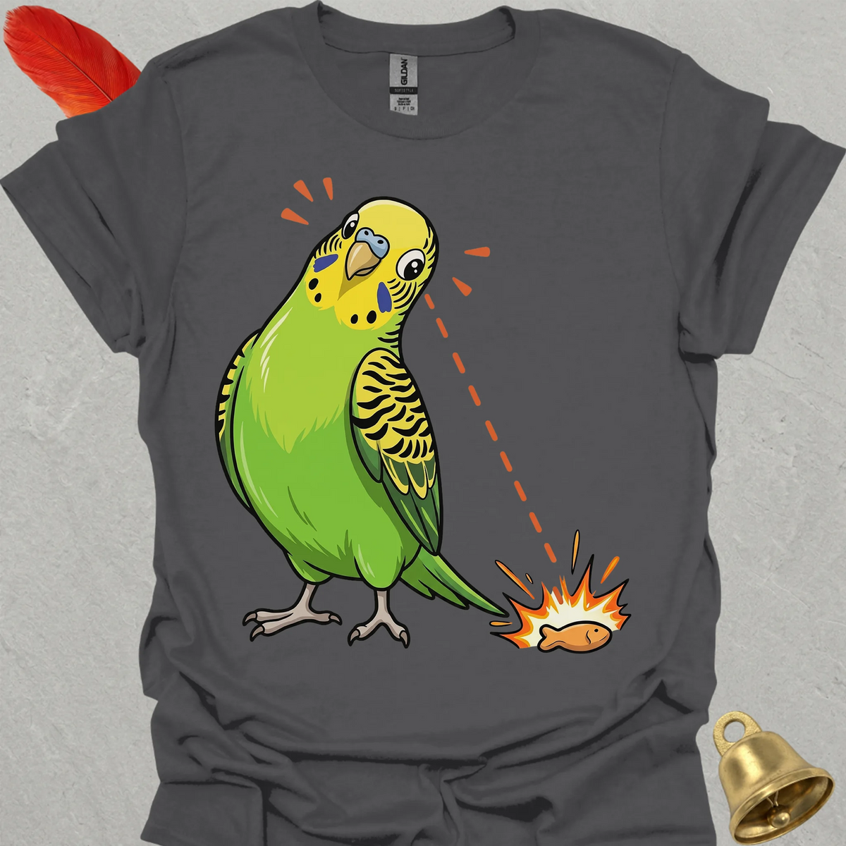 Green Parakeet Eye on Prize T-Shirt