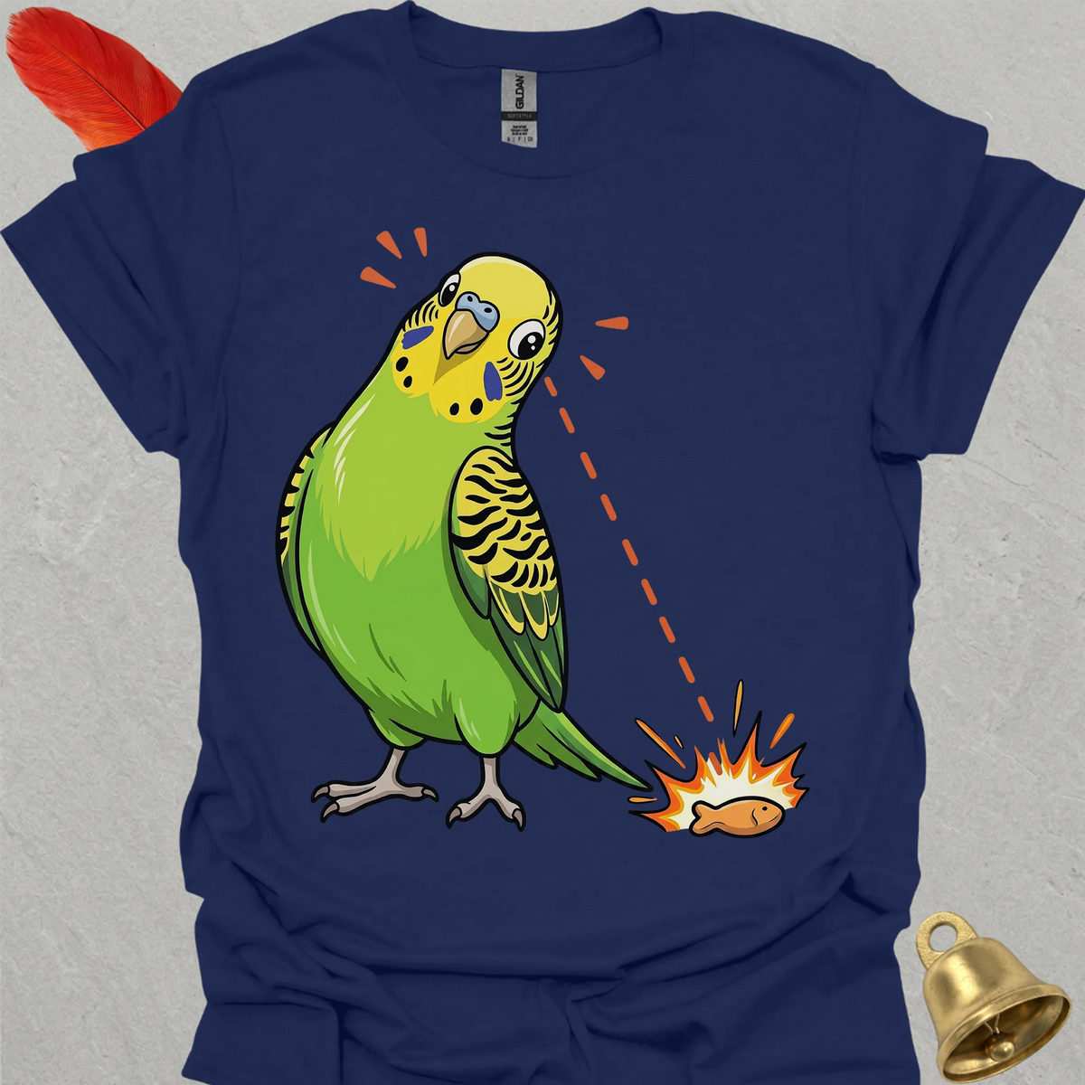 Green Parakeet Eye on Prize T-Shirt