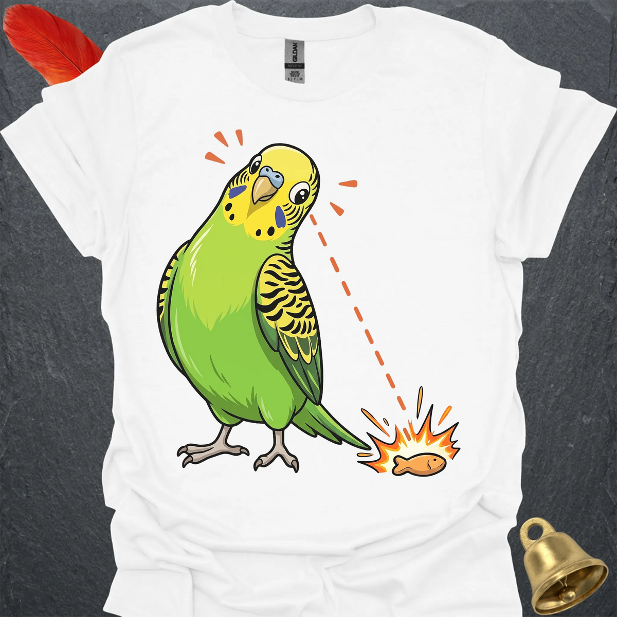 Green Parakeet Eye on Prize T-Shirt