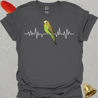 Green Parakeet Heartbeat T-Shirt