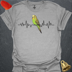 Green Parakeet Heartbeat T-Shirt